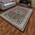 thumbnail image 2 of MDA Rugs Imports Vaso Collection Red/Cream Traditional Polypropylene Area Rug 9'6" X 13'10" 10' x 14', 2 of 5