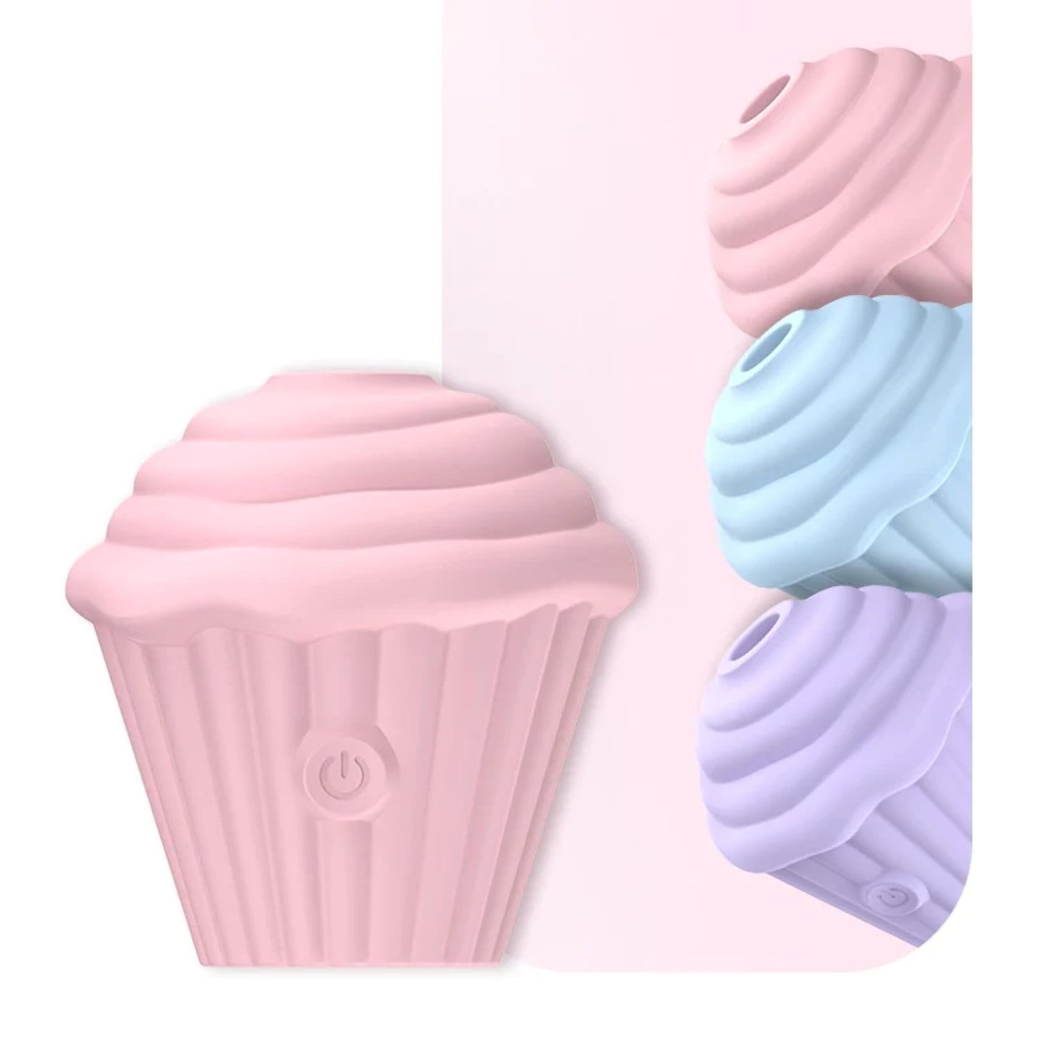 Cupcake Vibrator for Women G spot Masturbation Device Ice Cream Muffin Pump Vibrator Strong Suction Waterproof Low Noise Sex Toy