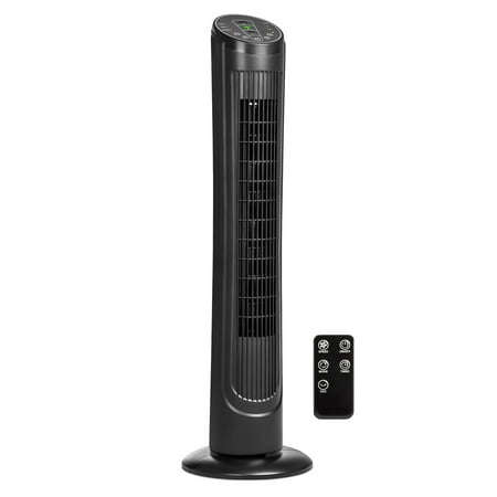 Remote Control Standing Fan - Best Choice Products 40in Portable Quiet Oscillating Standing Floor Tower Fan w/ 3 Speeds, 3 (Normal/Nature/Sleep) Modes, 7.5 Hour Timer, and Remote Control - Black