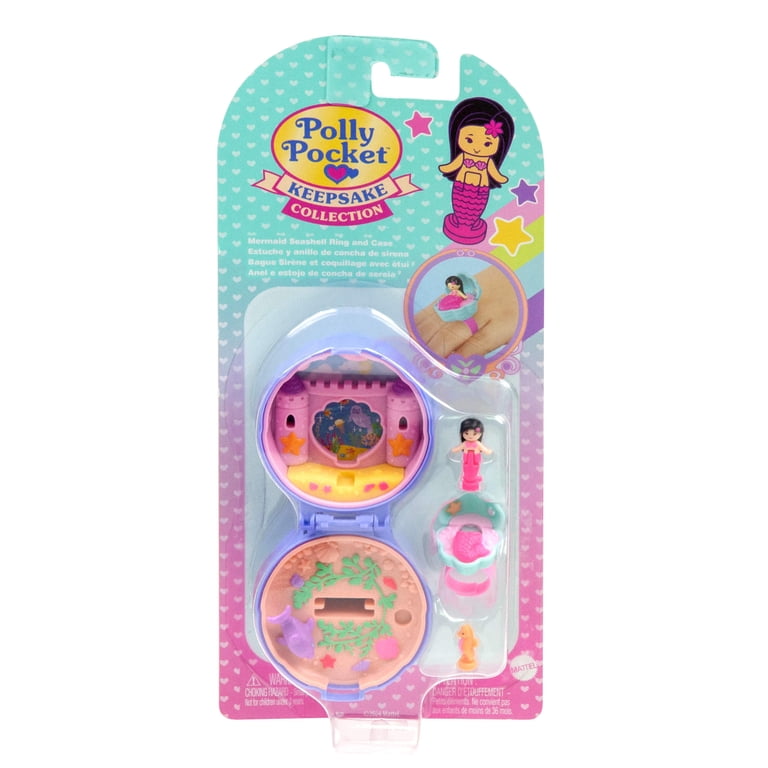 Polly Pocket Collector, Mermaid Seashell Ring and Case, Heritage