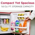 thumbnail image 4 of Frigidaire 1.6 Cu Ft Retro Mini Fridge With Side Bottle Opener Red - compact, stylish mini fridge ideal for dorms, offices, and small spaces, 4 of 15