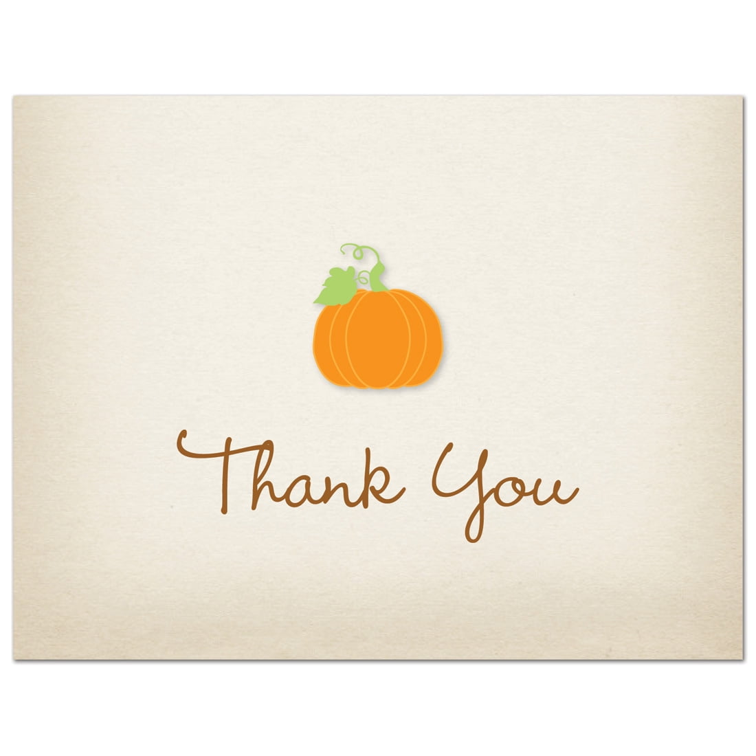 Rustic Pumpkin Thank You Cards and Envelopes - 50 count - Walmart.com