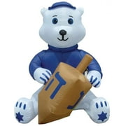 7' Inflatable Hanukkah Bear Holding Dreidel and Wearing a Yamaka Y102