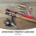 thumbnail image 3 of PAMINGONO Fish Pole Covers Sleeves Fishing Rod Tip Covers Red Polyester For Anglers 1Set, 3 of 8