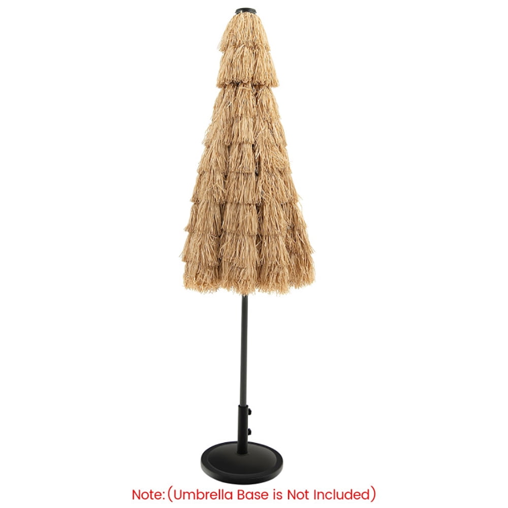 Aimee Lii 9 Feet Solar Powered Thatched Tiki Patio Umbrella with Led Lights, Table Umbrella Outdoor Patio Aimee Lii 9 Feet Solar Powered Thatched Tiki Patio Umbrella with Led Lights, Table Umbrella Outdoor Patio