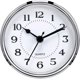 thumbnail image 1 of 3-1/2 Inch (90 Mm) Quartz Clock Fit-up/insert With Arabic Numeral, Quartz Movement (silver Rim) A-Good, 1 of 3