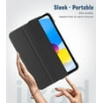 thumbnail image 3 of TiMOVO Case for iPad (A16) 11th Generation 11 Inch 2025/iPad 10th Generation 10.9 Inch 2022, Slim Stand Cover with Hard Translucent Back, Support Touch ID, Auto Wake/Sleep, Black, 3 of 8