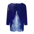 thumbnail image 5 of Tumotour Christmas Sweater for Women Crewneck Print Long Sleeve Blouse Pullover Sweatshirt Fall Tunic Tops Hoodless Sweatshirt, 5 of 5