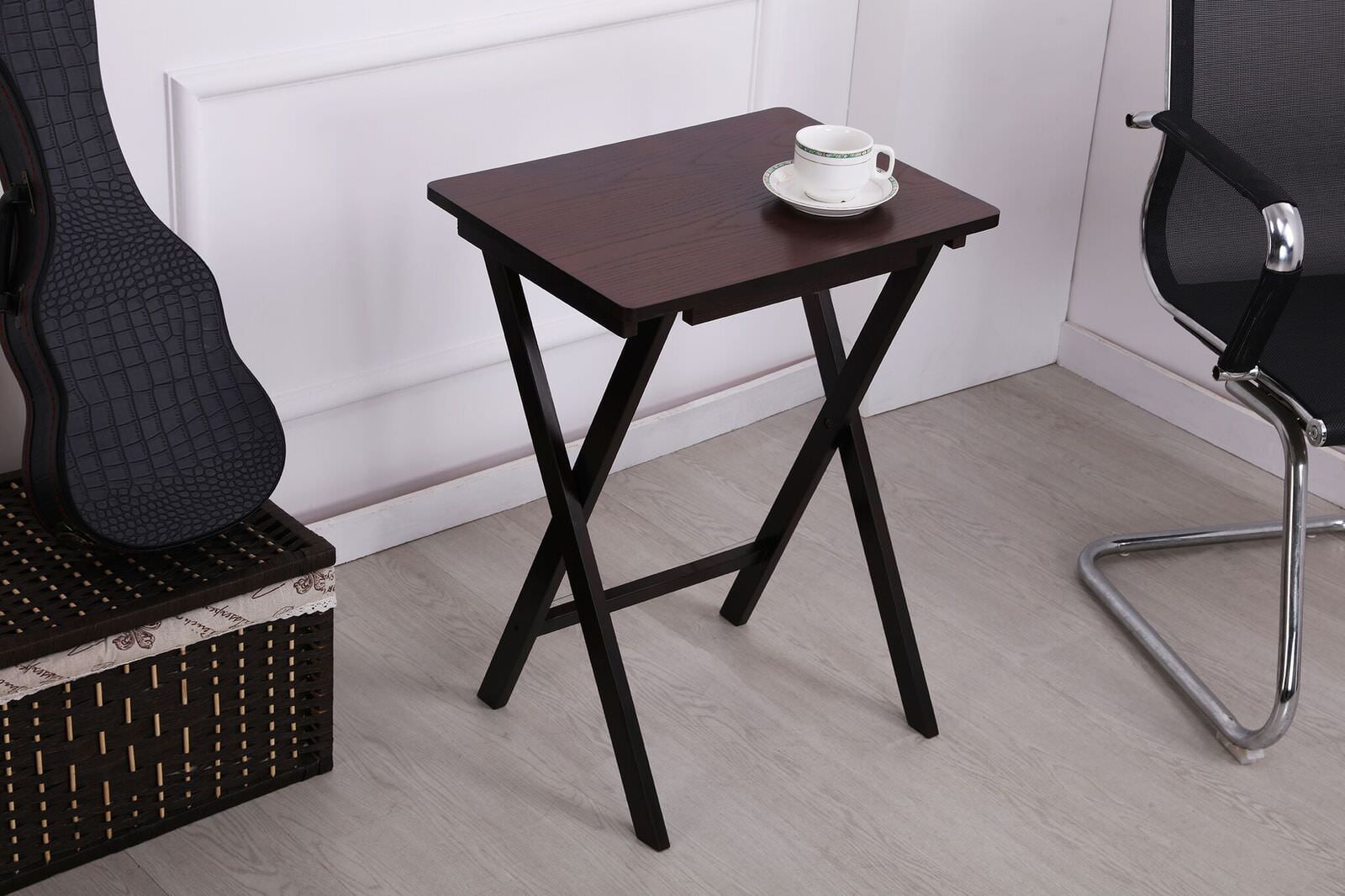 dark wood folding table