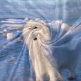 thumbnail image 4 of SKYSONIC Baby Kids Cozy Warm Throw Thermal Soft Bed Blanket 50x60 in White Fluffy Dog Samoyed Stand On The Ice Flannel Fleece Blanket, 4 of 5