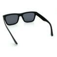 thumbnail image 6 of Iconic Narrow Rectangular Thick Horn Rim Plastic Minimal Sunglasses Matte Black - Black, 6 of 6