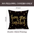 thumbnail image 2 of LALILO Throw Pillow Covers You Gold Glittering Lettering With Polka Dots Cushion Cover 18" x 18", 2 Pack, 2 of 6