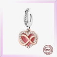 thumbnail image 5 of Sterling Silver Charm Heart Series Pendant For Original Charms DIY Bracelet Dad Mom Bead Sisters Gift Women Jewelry, 5 of 6