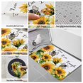 thumbnail image 6 of Sunflower Bee Bath Mat 3 Piece Bathroom Rug Set, Vintage Yellow Floral Farmhouse Watercolor Non Slip Bath Rug Contour Mat and Toilet Lid Cover, Absorbent Shower Mats Soft Bath Rugs and Mats Sets, 6 of 8