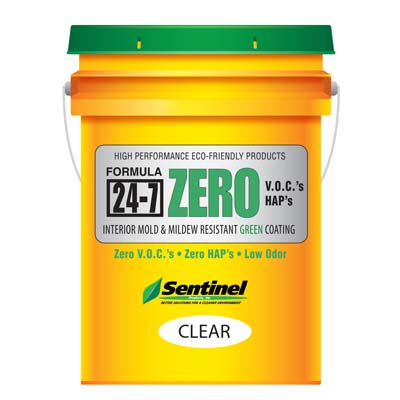 Sentinel 24-7 Zero Interior Mold & Mildew Resistant Coating (5 Gallons, Clear)