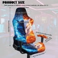 thumbnail image 4 of TSOVTHRID Wolf Flame Water Print Gaming Chair Cover with Armrest Cover, Elastic Computer Reclining Chair Slipcover Removable Computer Chair Cover Non Slip Desk Chair Seat Protector, 4 of 7