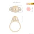 thumbnail image 5 of ANGARA Golden South Sea Cultured Pearl Triple Shank Ring in 14K Yellow Gold for Women | June Birthstone, Birthday, Anniversary, Jewelry Gift for Women | Pearl Ring, 5 of 9