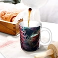 thumbnail image 3 of Yiaed Ocean Seahorse Print Ceramics Coffee,Large Handle Design,Extra Large Tea and Coffee Cup for Office and Home Mugs, 3 of 6