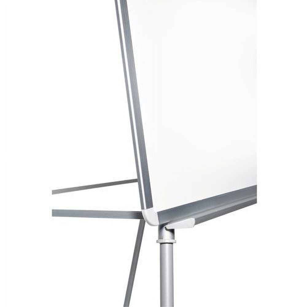 MasterVision Silver Easy Clean Dry Erase Quad-Pod Presentation Easel 45" to 79" Silver EA2300335MV