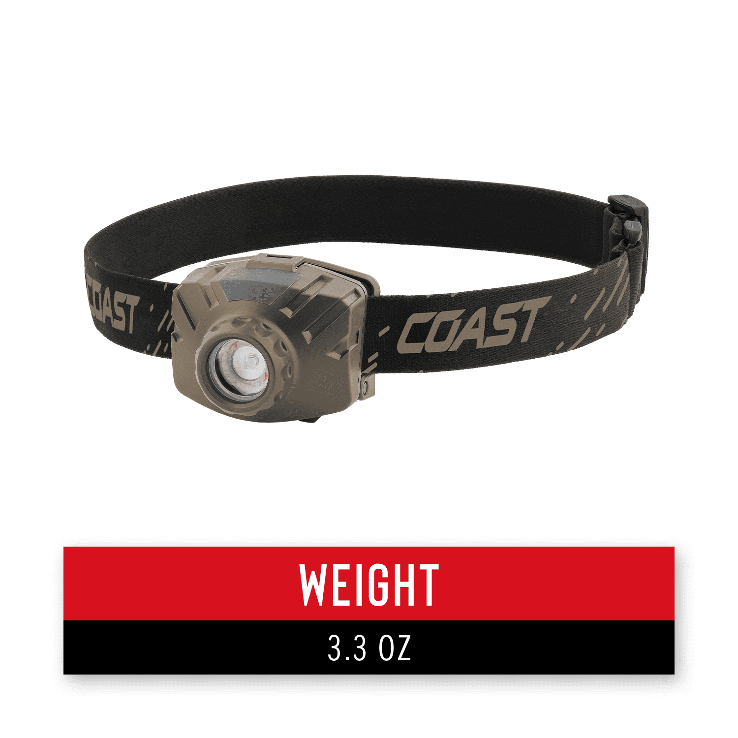 COAST FL60R Rechargeable Dual Power 450 Lumen Wide Angle Flood Beam Focusing LED Headlamp, 3.3 oz