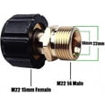 thumbnail image 4 of Pressure Washer Fitting, M22 X 15mm Female Thread To M22 X 14mm Male Thread Quick Coupler Pressure Washer Adapter Parts, 4 of 5