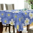 thumbnail image 3 of Coolnut Daisy Flower Tablecloth 60"x108", Waterproof Washable Polyester Square Table Cover, Durable Tablecloth for Kitchen Dining Table Party Decor, 3 of 7