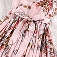 thumbnail image 7 of CUZIBR Girls Kids girl'S Casual Summer Floral Dress Ruffles Flowy Sleeveless High Waist Flower Print Pleated Long Dresses A-Line Breathable Cozy Dailywear Special Occasions,Red,4-5 Years, 7 of 7