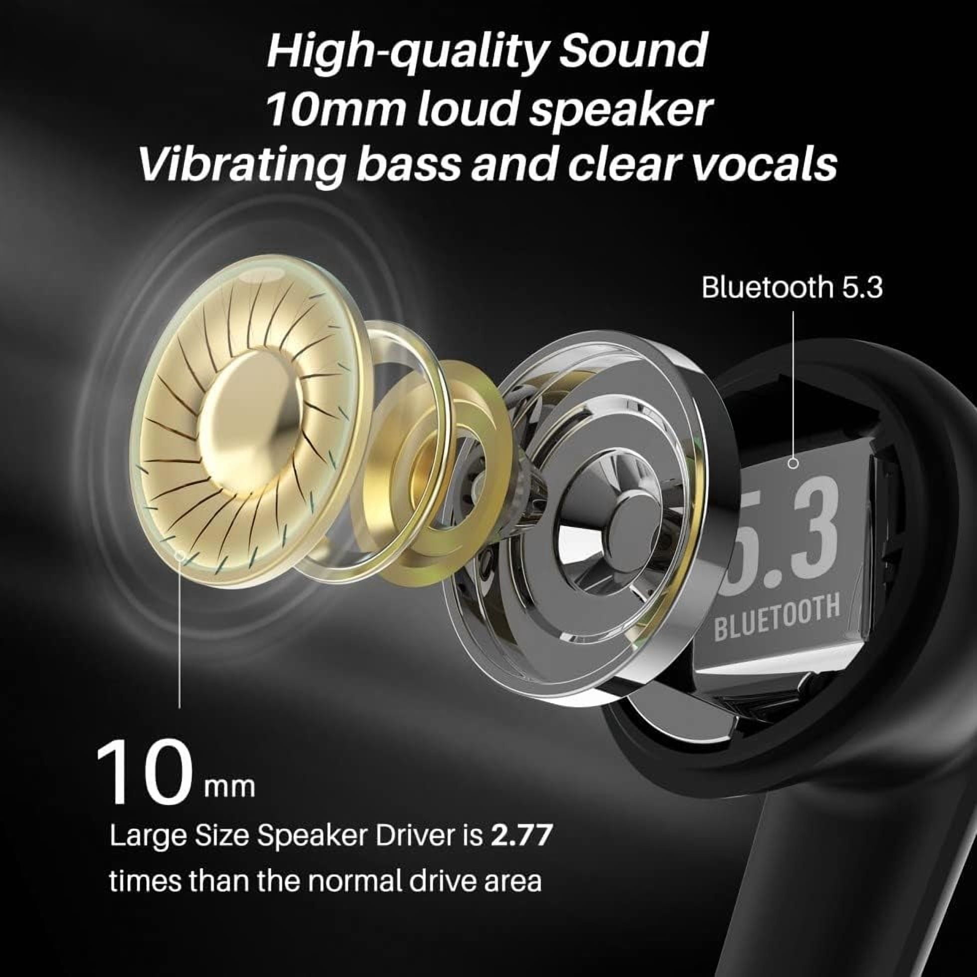 TOZO Wireless Gaming Earbuds Bluetooth 5.3 In-Ear Headphones with 45ms Ultra-Low Latency,Cool Breathing Light,Stereo Sound,Deep Bass,Wireless Charging Case,Type-C Fast Charging,30H Play,Ergonomic Fit