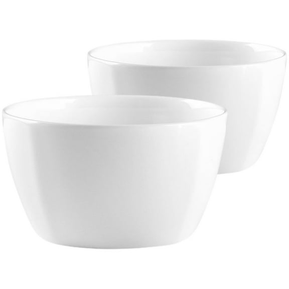 2 Pcs Ceramic Bowl Ramen Bowls Food White Decor Dinner Serving Household Soup Convenient Rice Pasta Noodles