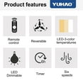 thumbnail image 2 of Wellspeed 52 in. Ceiling Fan with Light and Remote, Vintage Black Fanlight with Deep Wood Grain Blade, Reversible Quiet Motor, Dimmable 3 Color Temperature with Memory Function, 6 Speed with Timer, 2 of 15