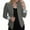 Dark Gray, variant on Womens Casual Buttonable Long Sleeve Cardigan Solid Color Work office Open Front Blazer Jacket Brown