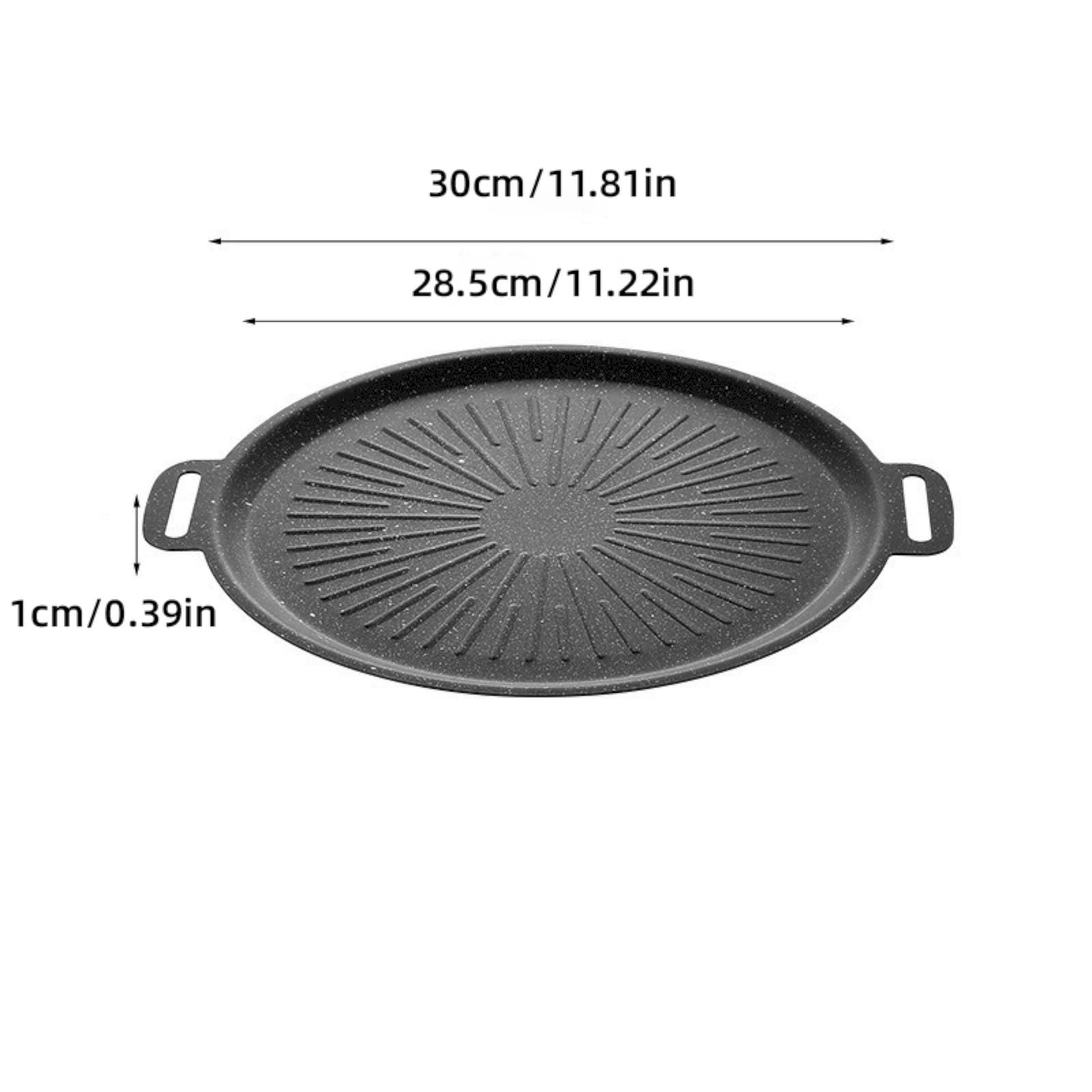SLUOHZXI 11.81 Inch Lightweight Pre-Seasoned Cast Iron Griddle -Easy to Clean Cast Iron skillets Use in the Oven, on the Stove or Grill, Over a Campfire