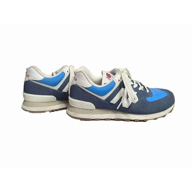 New Balance 574 Sneakers Men's 5 /Women's 6.5 D Blue Suede White Gum Sole