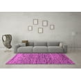 thumbnail image 3 of Ahgly Company Indoor Round Abstract Purple Modern Area Rugs, 3' Round, 3 of 4