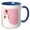 Blue/White, variant on 3drose, Our Wedding Day - African American Bride Pink, 11oz Two-tone Blue Mug