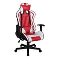 thumbnail image 2 of ViscoLogic Formula Height Adjustable Swivel Home Chair Computer Gaming Chair, Computer Chair (White & Red), 2 of 3