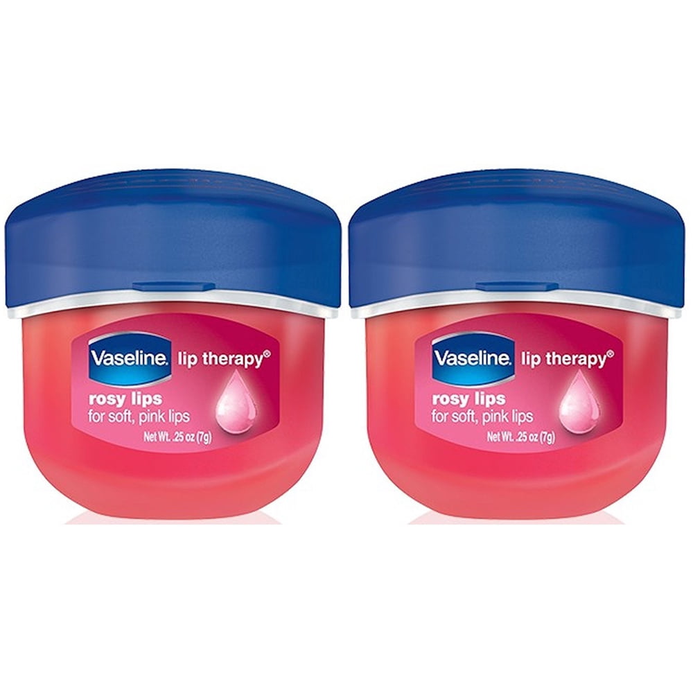 Pack of (2) Vaseline Lip Therapy Lip Balm Mini, Rosy, 0.25 oz Walmart
