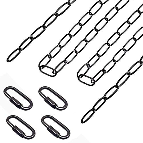 Ecudis 20 Feet Pendant Light Fixture Chain Lighting Hanging Extension With Connection Locks Heavy Duty Replacement For Chandelier Plants Fruit Basket Black Fini Com Ecudis 20 Feet Pendant Light Fixture, Chain Extension For Chandelier