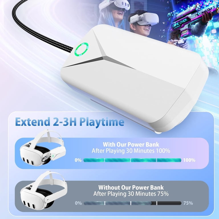 Prociv Battery Pack for Oculus Quest 3 and 2, 5000mAh VR Headset