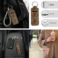 thumbnail image 6 of Jeiento Brown Leopard Print Car Interior Cover Sets, Front Rear Seat Covers with Steering Wheel Cover Floor Mats Car Seat Belt Pads Center Console Covers Cup Coaster Keychain, 17 PCS, 6 of 6