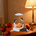 thumbnail image 2 of Cheapark Valentine's Couple Under Umbrella Resin Figurine Sweet Romantic Scene Home Gift and Wedding Centerpiece Decor Valentin e's Day Sentimental Accent, 2 of 6