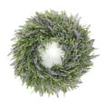 thumbnail image 1 of Corona de lavanda artificial de 33 y 40 cm para puerta de entrada interior. Morado claro, 1 of 9