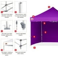 thumbnail image 6 of ABCCANOPY 10 ft x 10 ft Metal Pop-Up Commercial Canopy Tent with walls, Purple, 6 of 8