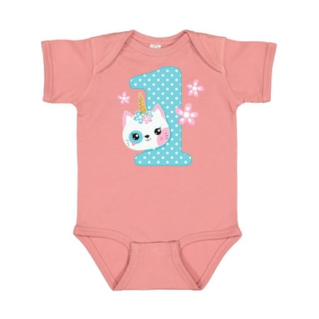 

Inktastic Unicorn Kitty 1st Birthday Gift Baby Girl Bodysuit