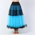 thumbnail image 2 of de salón para mujer, ropa , vestido de traje para mujer, larga escalonada clásica latina para adultos , Azul Sunnimix vestido de baile latino, 2 of 8
