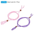 thumbnail image 3 of Uxcell Necklace Cord Empty Stone Holder Crystal Cage Necklace Holder Adjustable, Pink Purple 2 Pack, 3 of 6