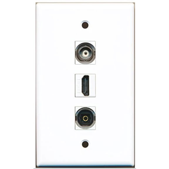 RiteAV - 1 Port HDMI 1 Toslink 1 BNC Wall Plate
