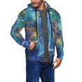 thumbnail image 2 of Kdxio Colorful Winged Dolphin Print Men Hoodies Casual Hoodies for Men with Zip Pockets Full Zip Long Sleeve Sweatshirt Sports Hooded Jacket-XX-Large, 2 of 5