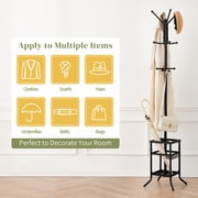 YUBO Co.ltd Coat Rack Freestanding, Coat Tree with Umbrella Holder, Metal Coat Rack Stand with 12… — $42.99 (46% off)