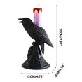 thumbnail image 3 of Crows Halloween Decorations, Halloween Crow Lantern Ghost Festival Prop Candlestick Pendant, LED Electronic Candlelight Pumpkin Lantern Night Light Decor, 3 of 7